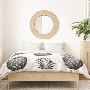 SOCIETY 6 Black & White Pineapple Duvet Cover